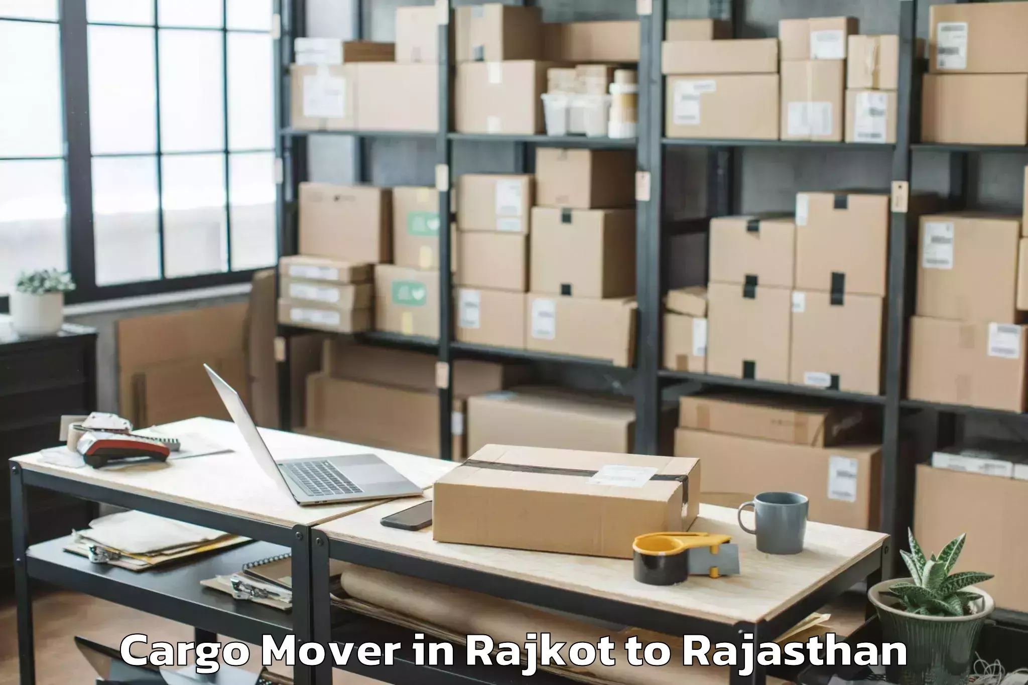 Book Rajkot to Bandikui Cargo Mover